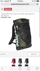 Suprem X The North Face Waterproof Backpack Woodland Camo