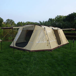 skandika Nordland 4 pers Tenda campeggio Tunnel 580x320x200cm verde/grigio nuova