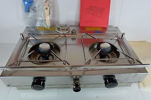 OPTIMUS 155W Camping/Caravan Double/Twin/2 Burner Stove Paraffin Burner NOS