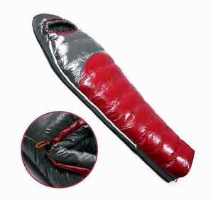 Shiny nylon mummy sleeping bag duck down&DuPont cotton wet-look outdoor camping