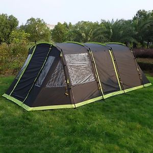 skandika Nordland 4 pers Tenda campeggio Tunnel 580x320x200cm grigio/verde nuova