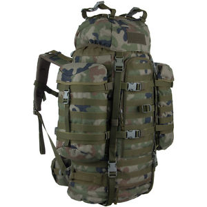 WISPORT 55L WILDCAT HUNTING RUCKSACK MILITARY HYDRATION BACKPACK POLISH WOODLAND