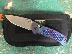 Benchmade Ritter Griptilian M390 Wilkins custom Ti scales Knife Messer
