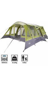 Vango AirBeam Inflatable Evoque 600 6 Man Person Family Camping Tunnel Tent