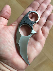Brous Blades Silent Soldier - Cuscadi Scales Sammler Messer Neck Knife D2 satin