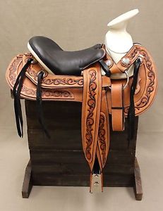 15" CHARRO SADDLE MEXICAN HORSE SADDLE MONTURA CHARRA SILLA