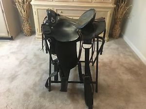 14.5" Custom Simco Endurance Saddle, 6" Gullet SQHB, Genuine Rawhide, fantastic!