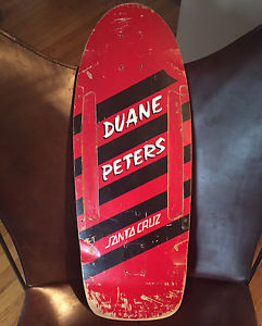 WOW ORIGINAL DUANE PETERS 5 strip 1980ish vintage skateboard deck rare punk rock