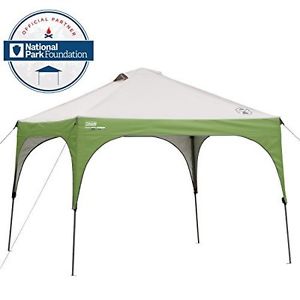 10 x 10 Instant Sun Shelter Easy To Use And Build - Green/White