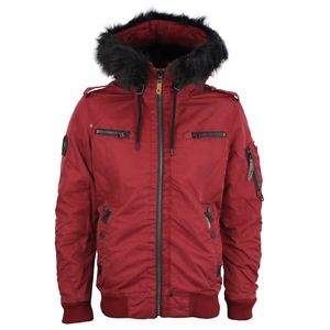 Khujo Giacca Invernale Uomo Inverno Giacca Blouson rosso Serge 2074 629