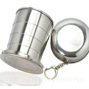 Portable Metal Stainless Steel Water Small Winter Camping Foldable Cup wholesale