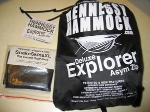Hennessy Hammock Explorer Deluxe Asym ZIP With Snake Skins