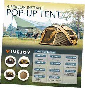 Good for Four Persons Pop Up Tent Easy Automatic Setup Fast Pitch Folds Portable