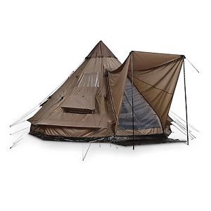 Guide Gear 12' x 12' Waterproof Teepee Tent Camping Trip Shelter Storm Resistant