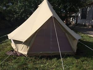 New 4m Canvas (ZIG) Zipped In Groundsheet Bell Tent