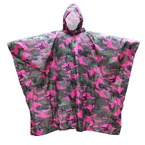 20x(Multifunctional Camouflage rain cape Poncho Rainwear for Climbing Hikin Q6B6