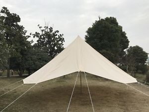 Waterproof Beige Color 5m Diameter Roof Tarp Shelter for 5m Bell Tent