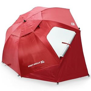 Extra Large Rugged Outdoor Canopy Umbrella Portable All Weather Canopy Deep Red