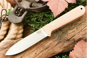 BA08023MAI Bark River Mini Kephart CPM-3V Blade Antique Ivory Micarta Handle USA