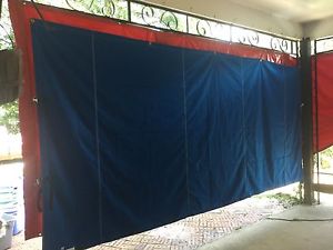 15' x 6'8" BLUE Canvas Straight ONE WALL ONLY Tent Cemetery Retail Wedding Party