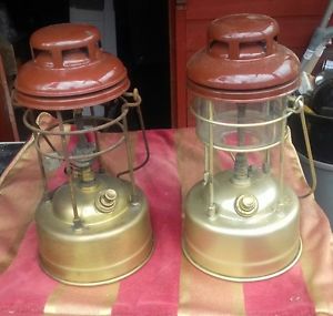 Vintage 2 x Tilley Pork Pie Paraffin Lamp