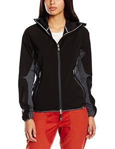 Salewa Donna Stormwall Giacca Wind River Hood, Nero (black/0780), taglia 42