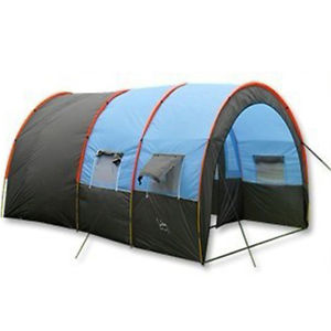 Large Camping Tent Waterproof Canvas Fiberglass 5-8 People Family Tunnel Summer