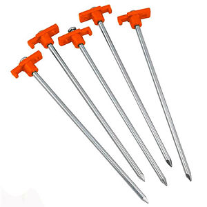 5x(50 Heavy Duty Metal Tent Pegs/Stakes Aluminium Hard Ground Pegs Lightwe F5T3