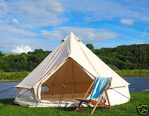 5m Bell Tent With Clipped In Ground Sheet. 100% Cotton by Bell Tent Boutique