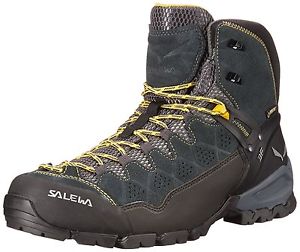 Salewa Mens ALP Trainer Mid GTX Technical Approach Shoe, Carbon/Ringlo, 9.5 M US