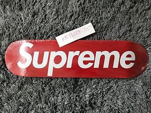 NEW Supreme Red Logo Box Skateboard Deck