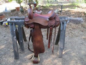 Custom PILAND Cutting Saddle - 17" Seat - VERY TALL RIDER dl