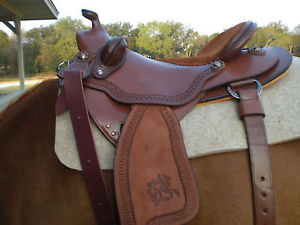 Cowboy dressage/ trail saddle made by Kendas texas saddles 16" wide ,one of a ki