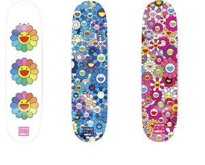 Takashi Murakami X ComplexCon MCA Skate Deck 8.0 Set Multi Flower 2017 - Limited