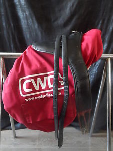 16"  black  butet jumping saddle + cwd saddle cover + girth guard " P" flat seat
