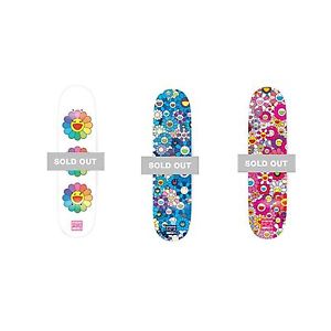 Takashi Murakami Complexcon Skate Deck Set MCA Flowers 2017 NEW