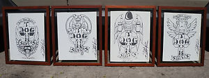 VINTAGE SUPER RARE DOGTOWN SKATEBOARD ARTWORK SILK SCREENED SIGNED WES HUMPSTON