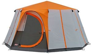 Coleman Cortes Octagon 8 Berth Man Person Tent Glamping Yurt Festival Orange New