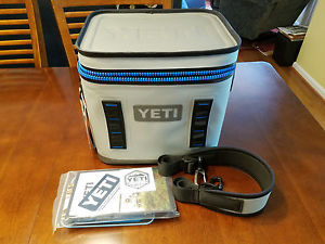 NEW Yeti Hopper Flip 12 Portable Cooler Fog Gray/Tahoe Blue YHOPF12G soft sided