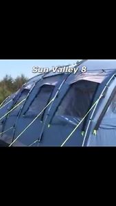 Outwell Sun valley 8 Tent With Foot Print/fleece Carpet/built In Ground sheet