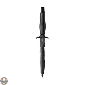 GERBER MARK II BLACK ALUMINUM HANDLE BLACK BLADE COMBOEDGE NUOVO