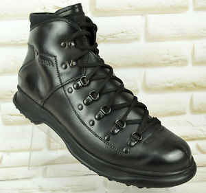 PRADA Mens Designer Real Leather Black Outdoor Ankle Boots Size 8.5 UK 42.5 EUR