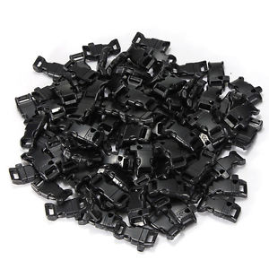 20x(100X 1/2" Buckles Survival Bracelet Strap Release Clasp Webbing Whistle U8V8