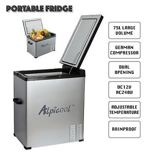 75L Portable Fridge Freezer Camping Car Caravan Boat Cooler Refrigerator