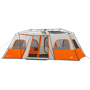 Ozark Trail 18" x 10' Instant Cabin Tent with Integrated Led Light, Sleeps 12