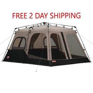 Coleman 2000018295 8-Person Instant Tent Black (14x10 Feet) Brown New