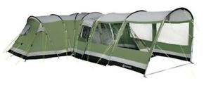 Outwell Nebraska XXL 10 man tent with footprint, carpet & extension/awning
