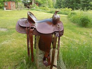 16" CIRCLE Y BRASS PARK AND TRAIL WESTERN SADDLE
