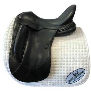Used Dressage Connection Monoflap Dressage Saddle - Size 17.5" - Black