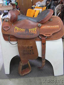 Cowboy Collection Jeff Smith Roping Roper Saddle 15" Wide Used